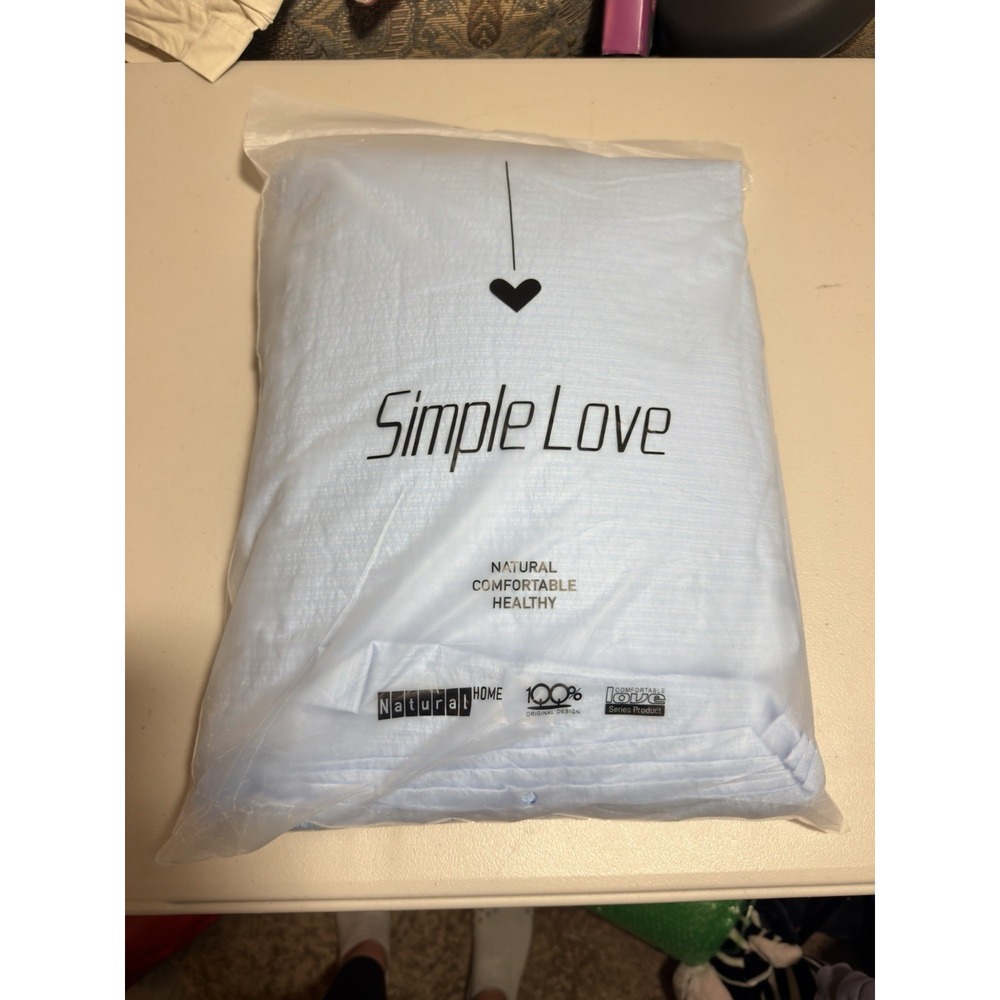 Blue - SIMPLE LOVE ADULT'S EUROPEAN FLAX LINEN 2 PIECE SHEET SET QUEEN